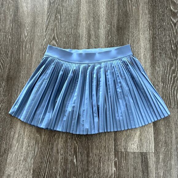 EUC Lululemon Oasis Blue Varsity Pleated Tennis Skort 8 Hi-Rise Athletic Skirt - Picture 3 of 16